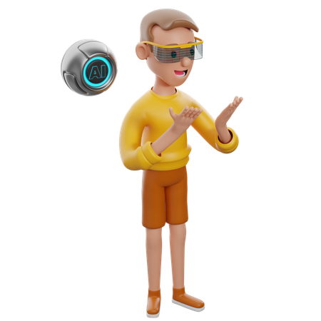 Treinador de robôs  3D Icon
