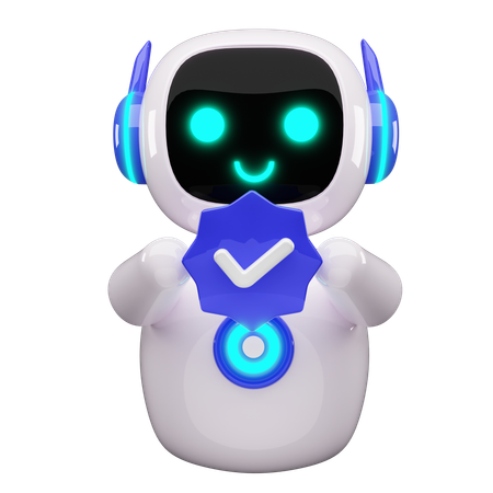 Robô verificar  3D Icon