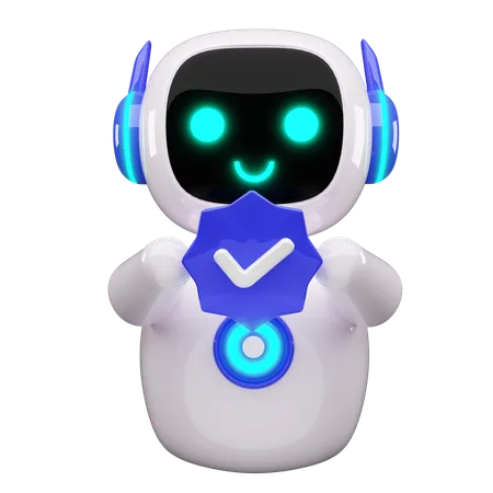 Robô verificar  3D Icon