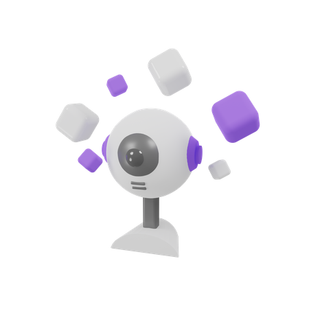 Robô Webcam VR  3D Illustration