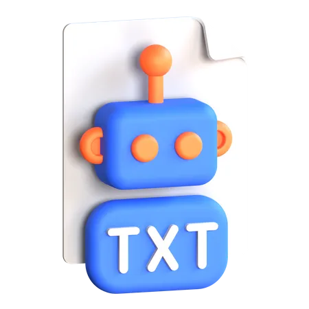 Robôs txt  3D Icon