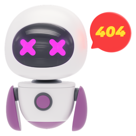 Robot 404  3D Icon