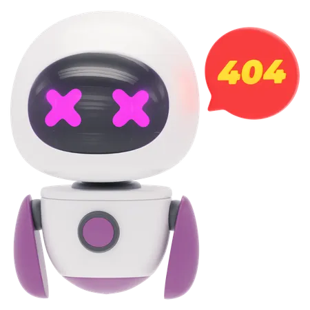 Robot 404  3D Icon