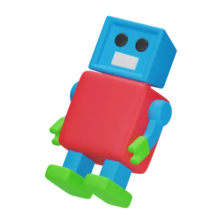 Cube Robot 3 D Toy 3D Icon