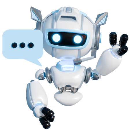 ROBOT ADMIN CHAT BOT  3D Illustration