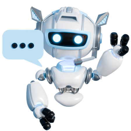 Robot administrateur chatbot  3D Illustration