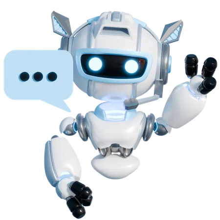 Robot administrateur chatbot  3D Illustration