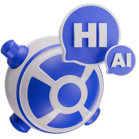 Robot AI  3D Icon