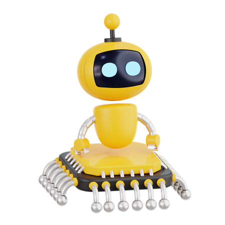 Robot Ai Chip  3D Icon