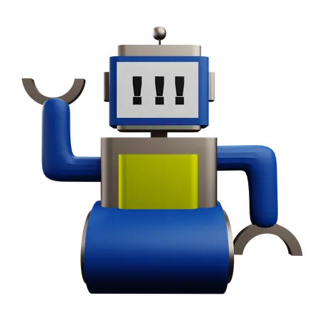 Robot Alert  3D Icon