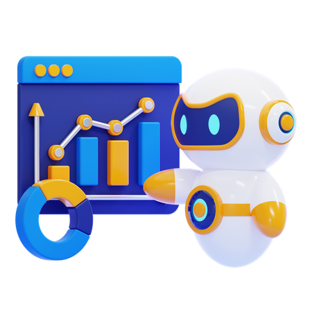 Robot analizando  3D Icon