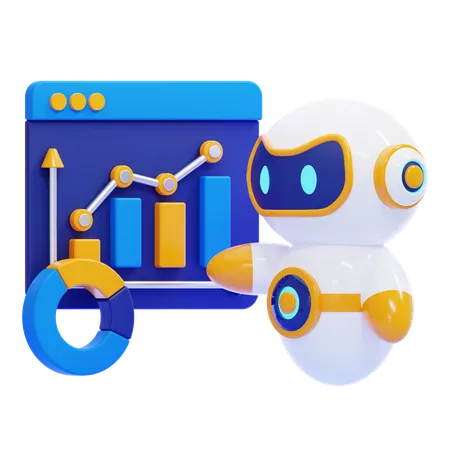 Robot analizando  3D Icon