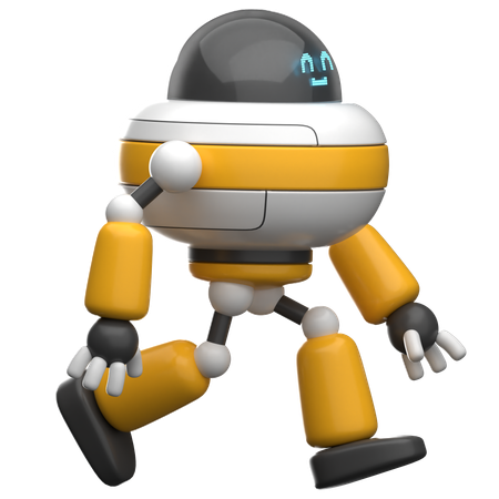 Robot andante  3D Illustration