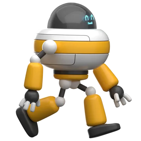 Robot andante  3D Illustration