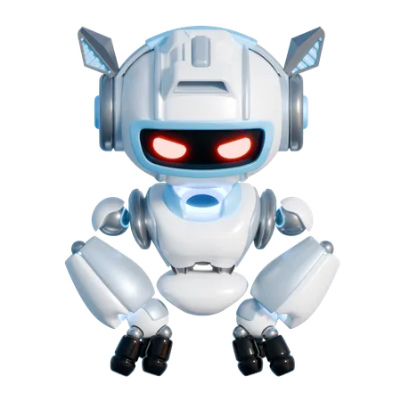 ROBOT ANGRY  3D Illustration