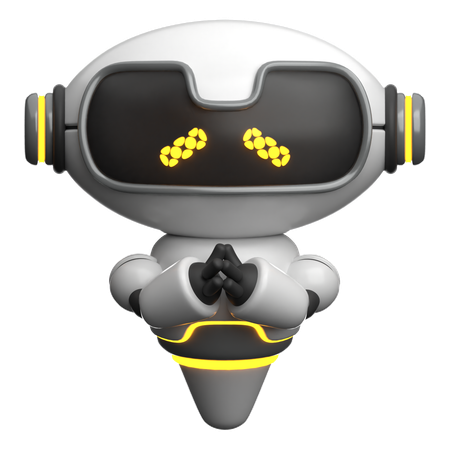 Robot Apologizing  3D Icon