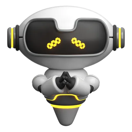 Robot Apologizing  3D Icon
