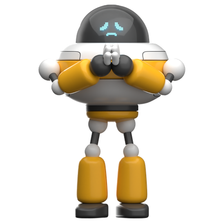 Robot Apologizing  3D Icon