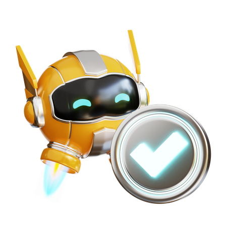 Robot Approval  3D Icon