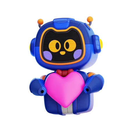 Robot avec amour  3D Icon