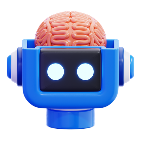 로봇 뇌  3D Icon