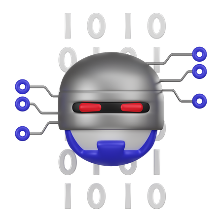 Robot Brain  3D Icon