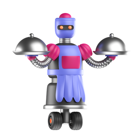 Camarera robot  3D Icon