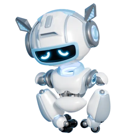 Robot cansado  3D Illustration