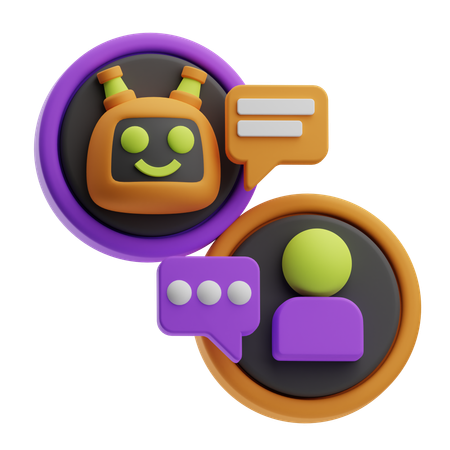 Robot Chat  3D Icon