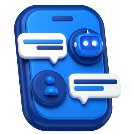 Robot Chat  3D Icon