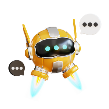 Chat robot  3D Illustration