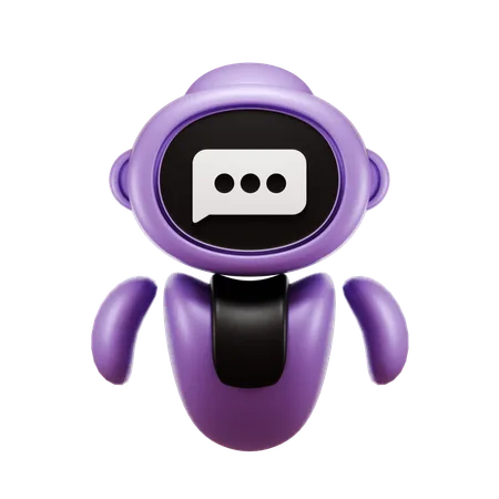 Robot chat  3D Illustration