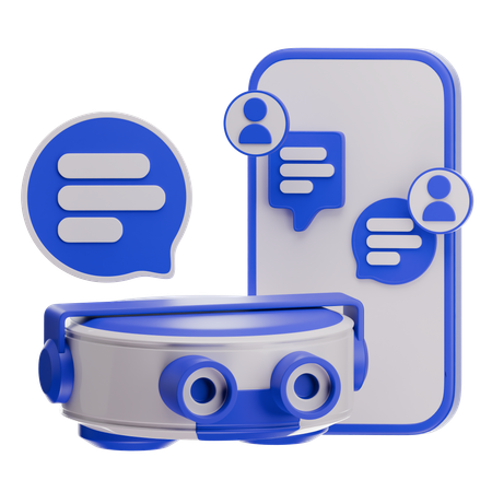 Robot Chat  3D Icon