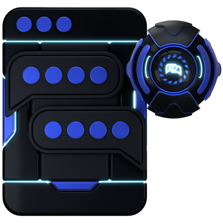 ロボットチャット  3D Icon