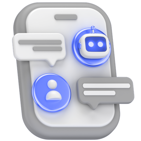 Robot Chat  3D Icon