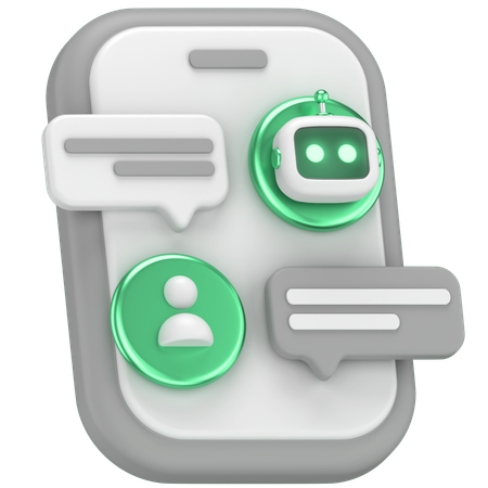 Robot Chat  3D Icon