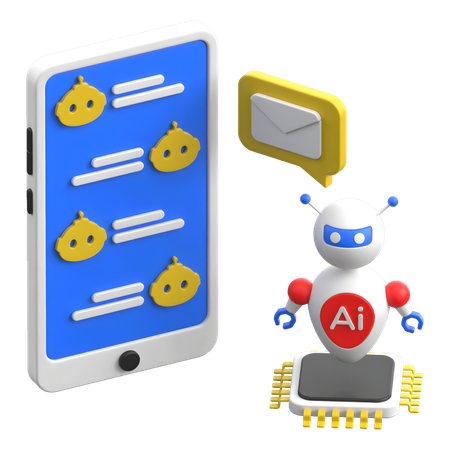Robot Chat  3D Icon