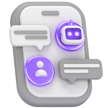 Robot Chat  3D Icon