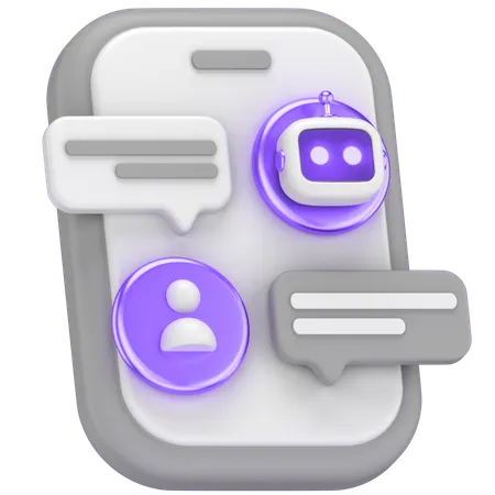 Robot Chat  3D Icon