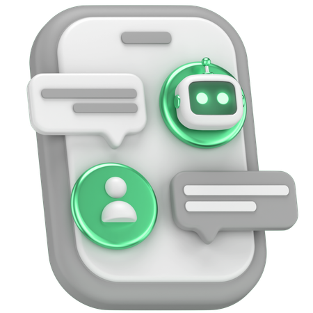 Robot Chat  3D Icon
