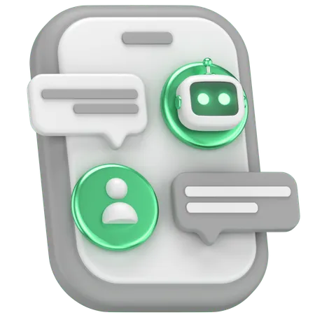 Robot Chat  3D Icon