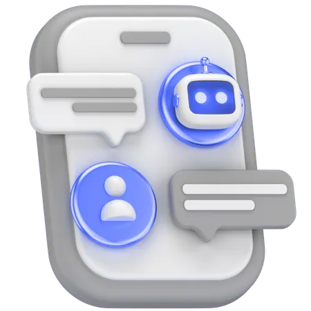 Robot Chat  3D Icon