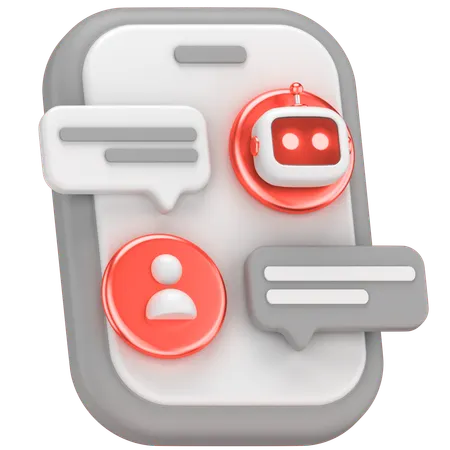 Robot Chat  3D Icon