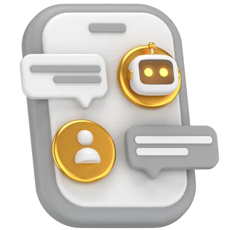Robot Chat  3D Icon
