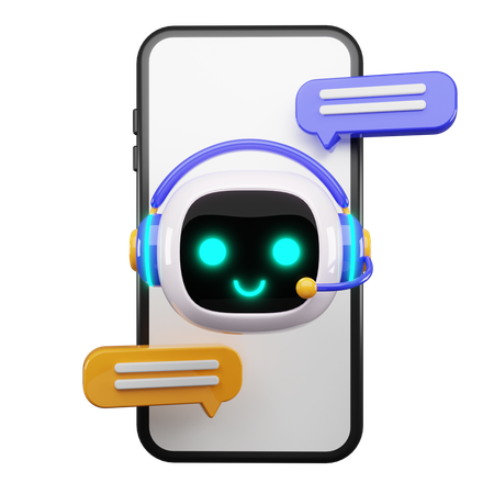 Robot Chat  3D Icon