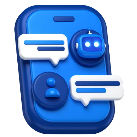 Robot Chat  3D Icon