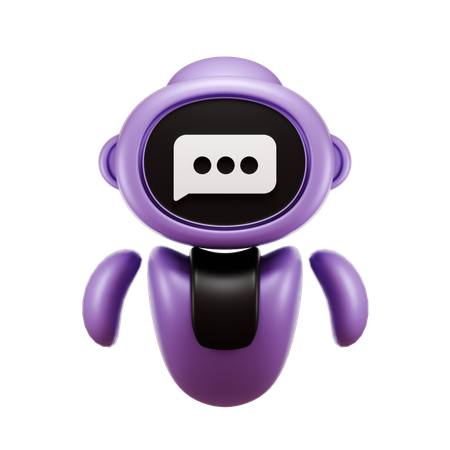 Robot chat  3D Illustration