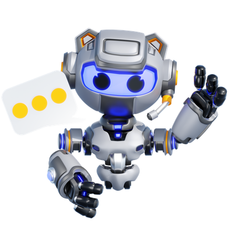 ROBOT CHAT BOT  3D Icon