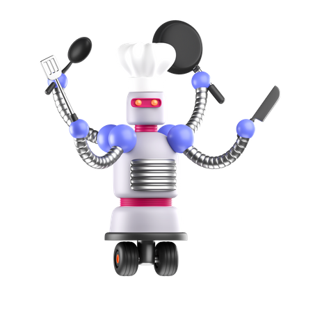 Robot Chef 3D Icon