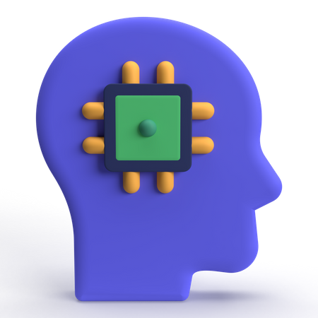 Robot Chip  3D Icon